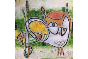 曾惠泉《小貓頭鷹第一次亮相》 曾惠泉《小貓頭鷹第一次亮相》